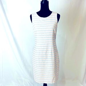 Talbots Striped Tank Dress white size 6